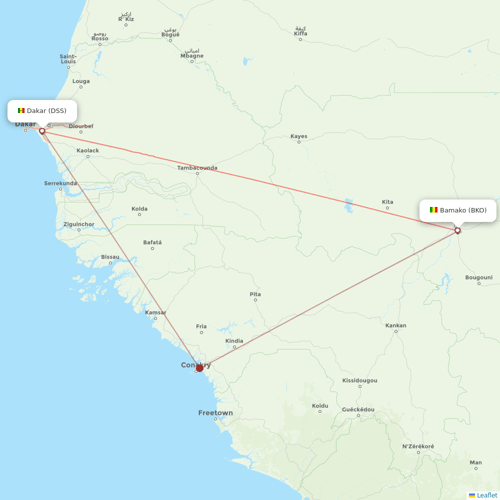Air Burkina flights between Bamako and Dakar