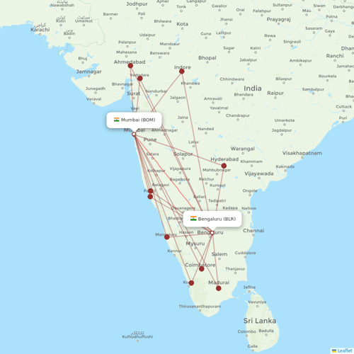 IndiGo flights between Bengaluru and Mumbai