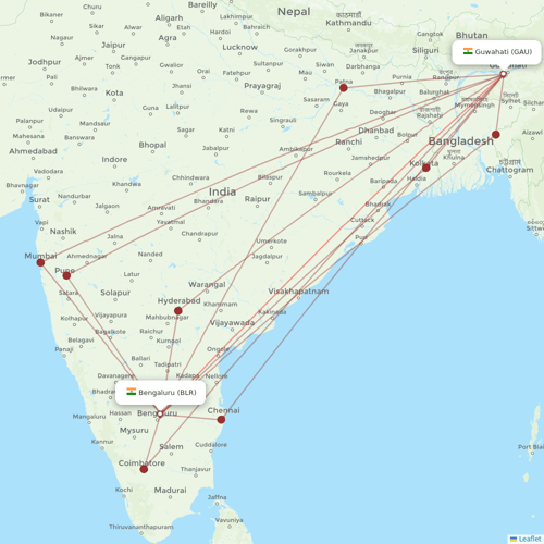 AirAsia India flights between Bengaluru and Guwahati