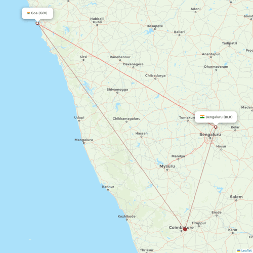 Vistara flights between Bengaluru and Goa