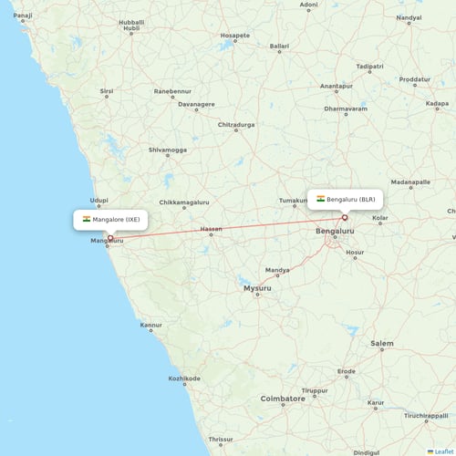 IndiGo flights between Bengaluru and Mangalore