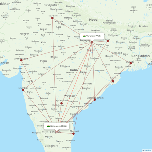 Air India Express flights between Bengaluru and Varanasi