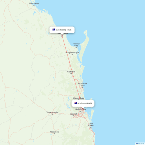 VivaColombia flights between Brisbane and Bundaberg