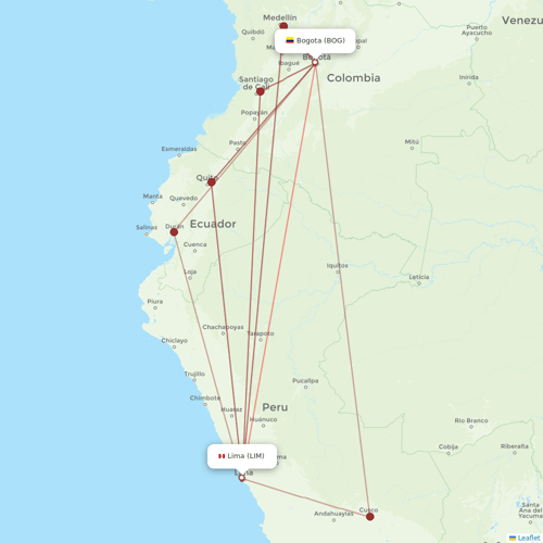 AVIANCA flights between Bogota and Lima