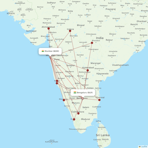 Air India flights between Mumbai and Bengaluru