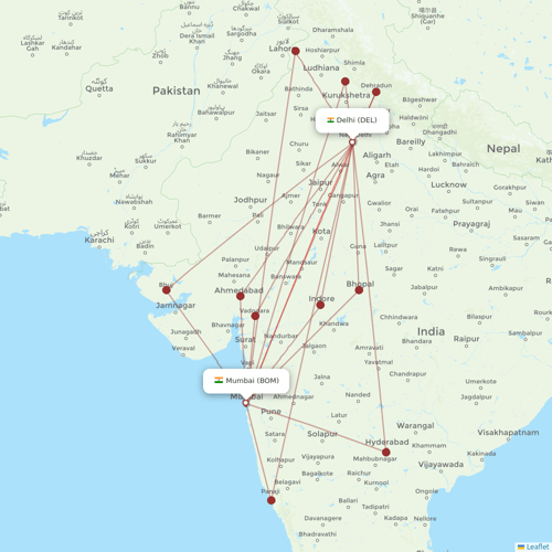 Air India flights between Mumbai and Delhi