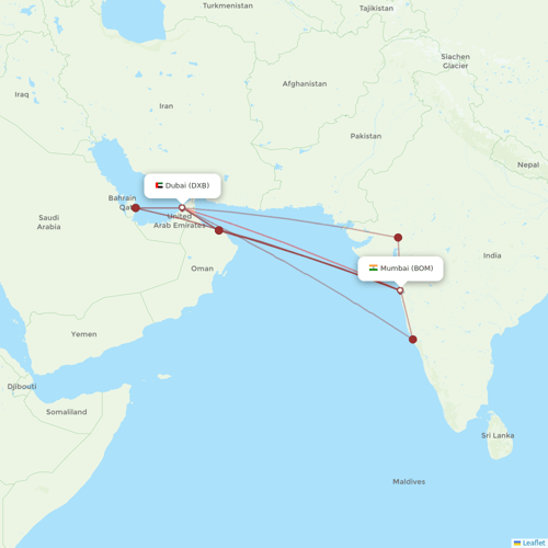 Air India flights between Mumbai and Dubai