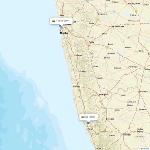 Starlight Airline flights between Mumbai and Goa