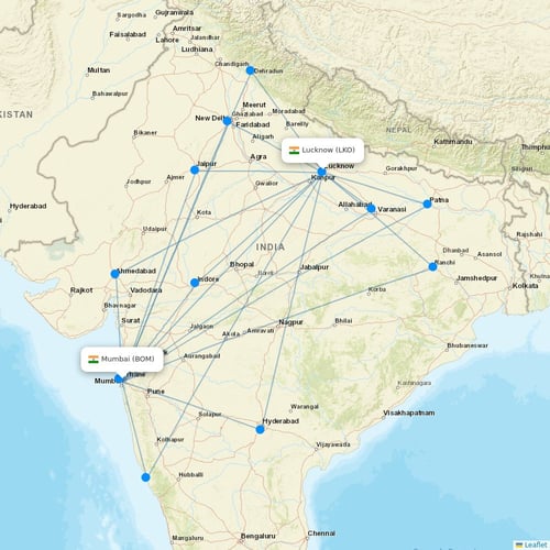 Starlight Airline flights between Mumbai and Lucknow