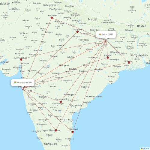 SpiceJet flights between Mumbai and Patna