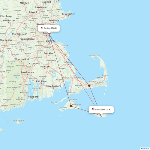 Cape Air flights between Boston and Nantucket