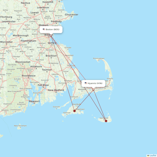 Cape Air flights between Boston and Hyannis