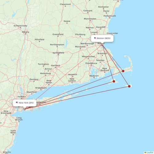 JetBlue Airways flights between Boston and New York