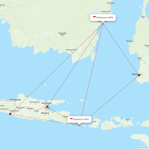 Indonesia AirAsia flights between Balikpapan and Denpasar