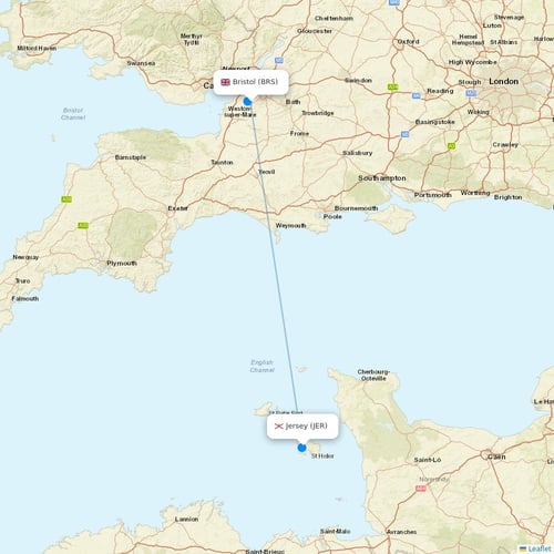 Blue Islands flights between Bristol and Jersey