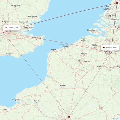 Brussels Airlines flights between Brussels and London