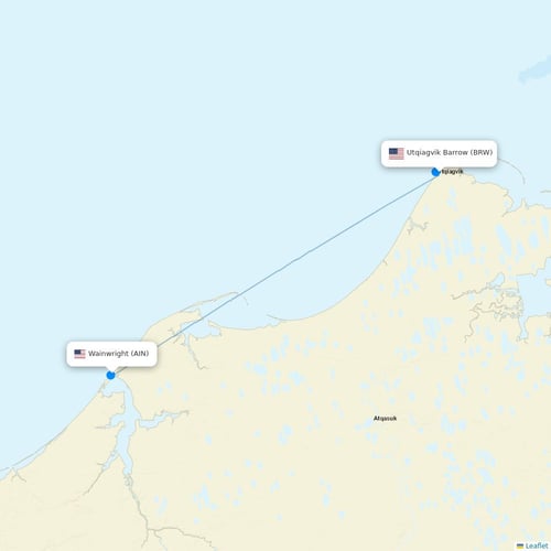 Astral Aviation flights between Utqiagvik Barrow and Wainwright