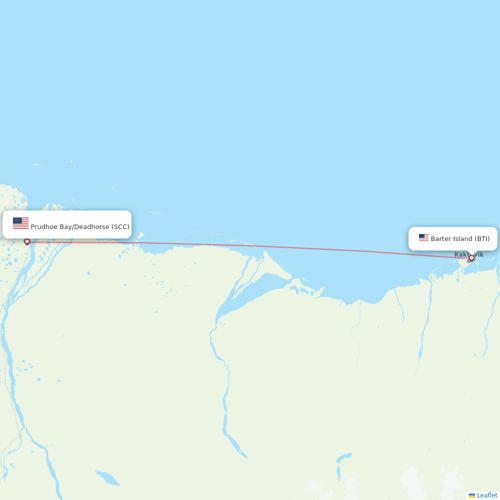 Astral Aviation flights between Barter Island and Prudhoe Bay/Deadhorse