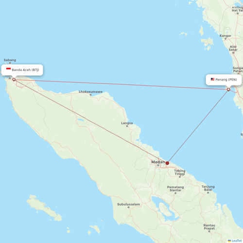Firefly flights between Banda Aceh and Penang