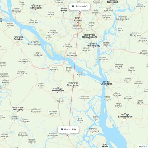 Biman Bangladesh Airlines flights between Barisal and Dhaka