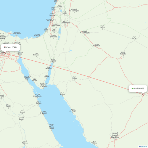 Nile Air flights between Cairo and Hail