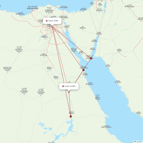 EgyptAir flights between Cairo and Luxor