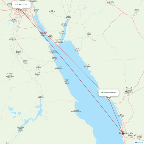 Nesma Airlines flights between Cairo and Yanbu