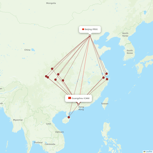 Hainan Airlines flights between Guangzhou and Beijing