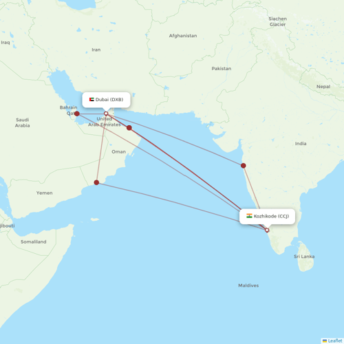 Air India Express flights between Kozhikode and Dubai