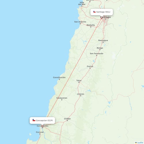 LATAM Airlines flights between Concepcion and Santiago