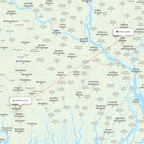 US-Bangla Airlines flights between Kolkata and Dhaka