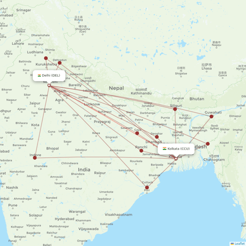 Air India flights between Kolkata and Delhi
