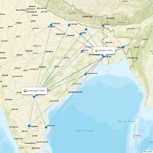 Air India Express flights between Kolkata and Hyderabad