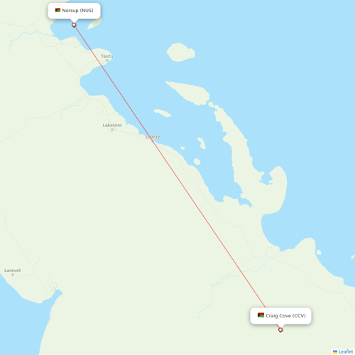 Air Vanuatu flights between Craig Cove and Norsup