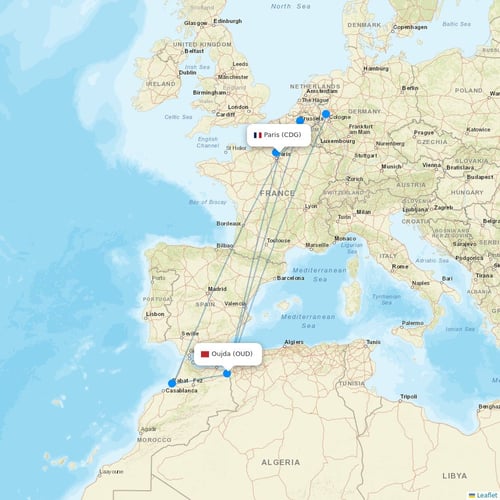 Air Arabia Maroc flights between Paris and Oujda