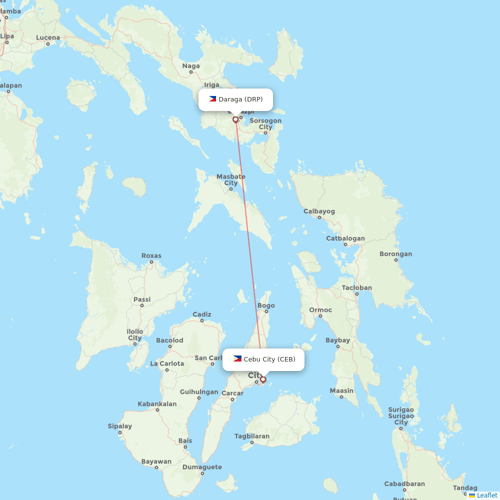 Cebgo flights between Cebu City and Daraga