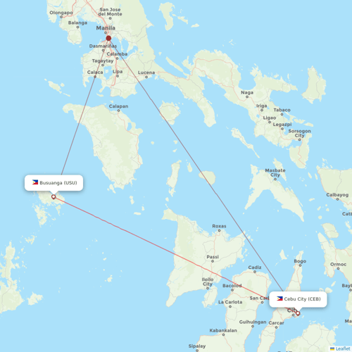 VIA Rail Canada flights between Cebu City and Busuanga
