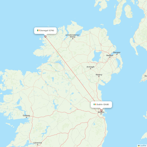 Aer Lingus flights between Donegal and Dublin