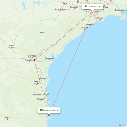 LATAM Airlines flights between Sao Paulo and Florianopolis