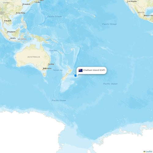 Air Chathams flights between Chatham Island and Auckland