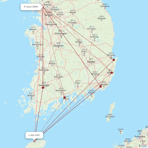 Asiana Airlines flights between Jeju and Seoul