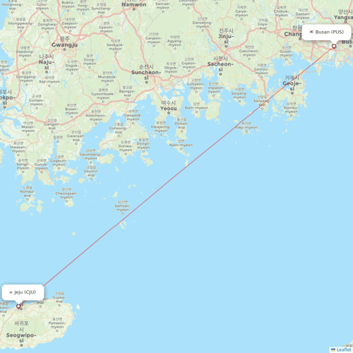 Jeju Air flights between Jeju and Busan
