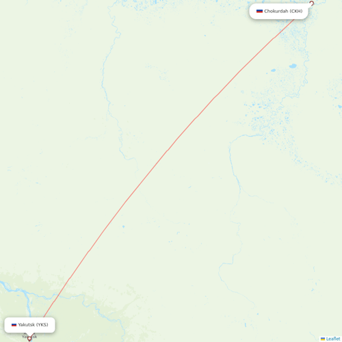 Yakutia flights between Chokurdah and Yakutsk