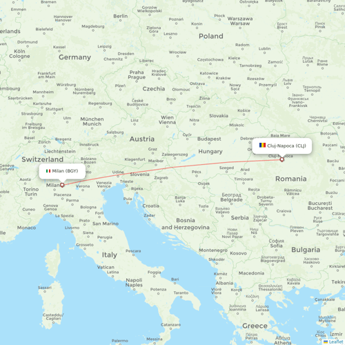 Wizz Air Malta flights between Cluj-Napoca and Milan