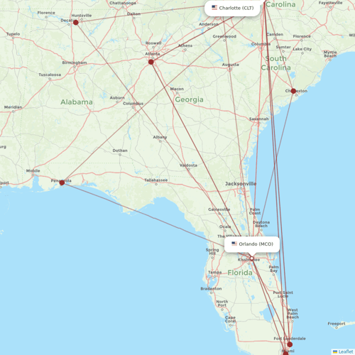 Spirit Airlines flights between Charlotte and Orlando