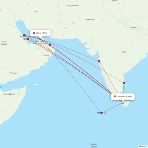 SriLankan Airlines flights between Colombo and Dubai