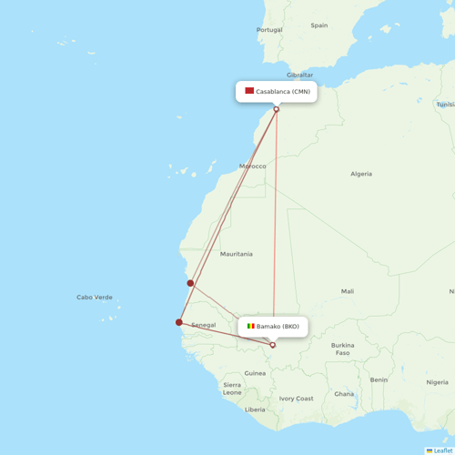 Royal Air Maroc flights between Casablanca and Bamako