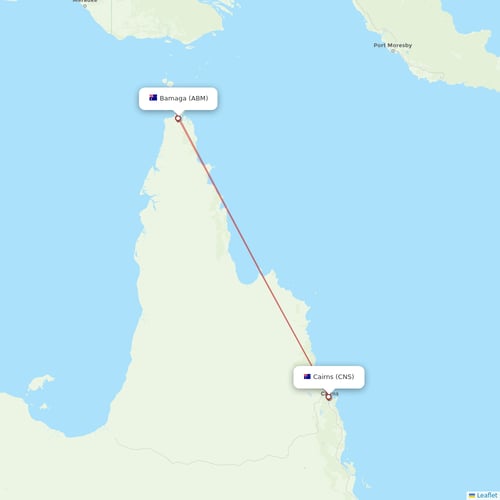Skytrans Airlines flights between Cairns and Bamaga