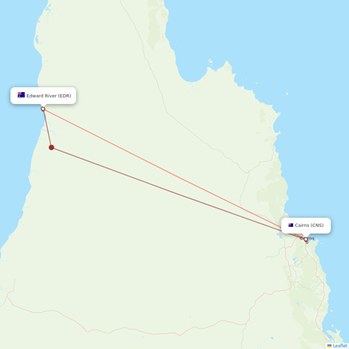 Hinterland Aviation flights between Cairns and Edward River