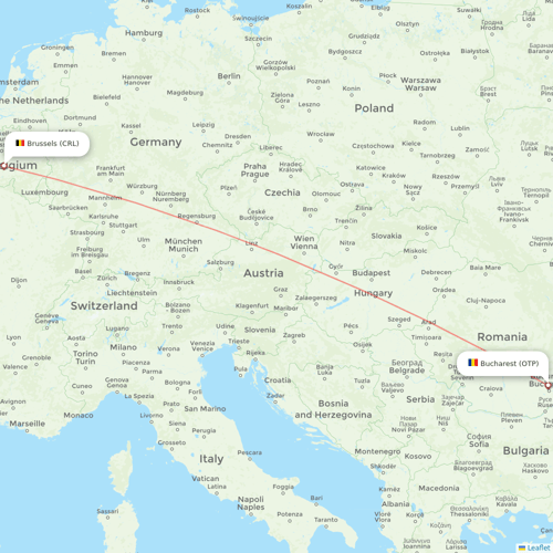 Wizz Air Malta flights between Brussels and Bucharest